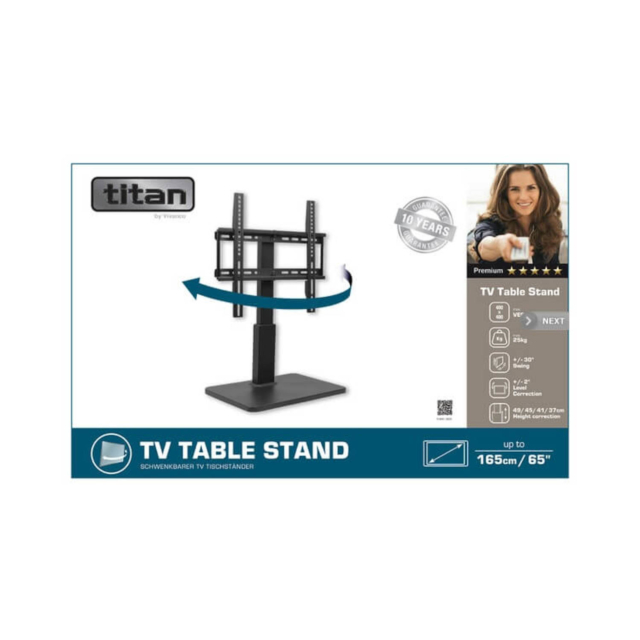 Titan 39293 TV Swivel Pedestal Stand for Screen Sizes up to 55 Inches
