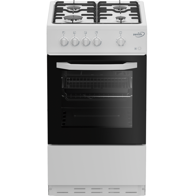 Zenith ZE501W 50cm Gas Single Oven with Gas Hob - White