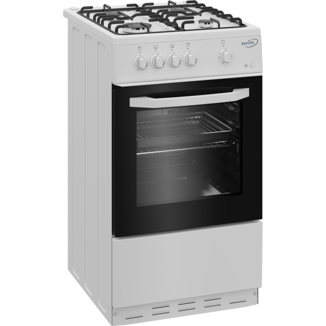 Zenith ZE501W 50cm Gas Single Oven with Gas Hob - White