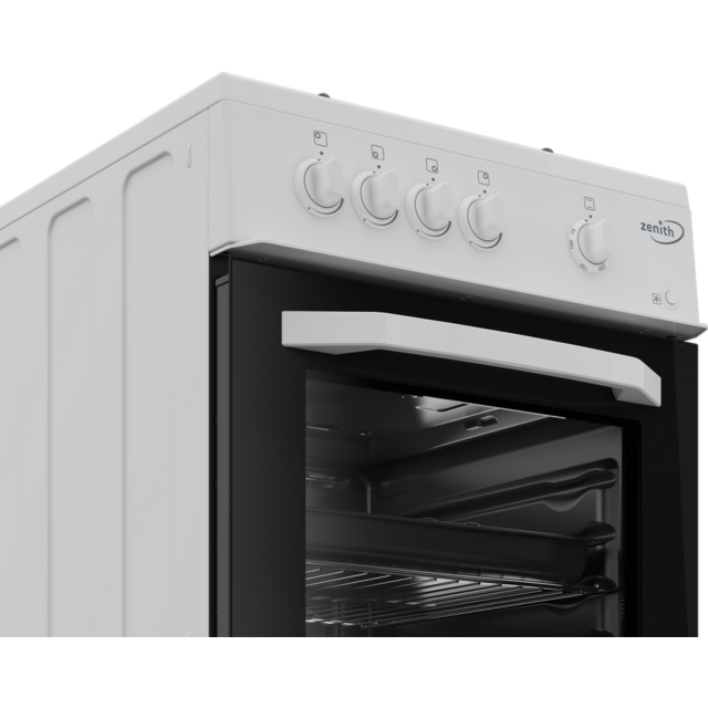 Zenith ZE501W 50cm Gas Single Oven with Gas Hob - White