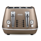 Delonghi CTI4003BZ Distinta 4 Slice 4 Slot Toaster with Bronze Finish