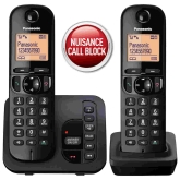 Panasonic KX-TGC222EB Twin Handset Cordless Telephone Answering Machine