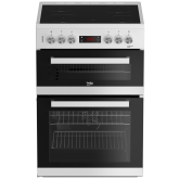 Beko EDC634W 60cm Double Oven Electric Cooker with Ceramic Hob - White