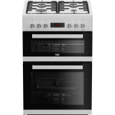 Beko EDG634W 60cm Double Oven Gas Cooker with Gas Hob - White
