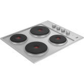Beko HIBE64101X 60Cm Solid Plate Hob In Stainless Steel
