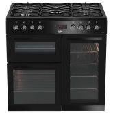 Beko KDVF90K 90cm Dual Fuel Range Cooker In Black
