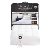 Dreamland 16438 Intelliheat Single Boutique Hotel 200 Thread Count Cotton Percale Heated Mattress Protector