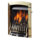 Flavel FNCN42SN Calypso Brass with Coal Effect Inset Gas Fire 