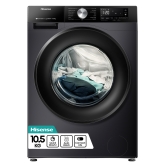 Hisense WF3S1043BB3 10.5kg 1400 Spin Steam Washing Machine - Black