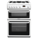 Hotpoint HAG60P Newstyle 60cm Twin Cavity Gas Cooker in White