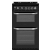 Hotpoint HD5G00CCBK 50cm Gas Cooker with Double Oven and Grill in Black