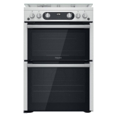Hotpoint HDM67G0C2CX Double Oven 60cm Gas Cooker in Inox