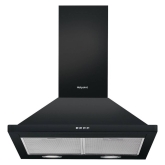 Hotpoint PHPN64FAMK 60cm Pyramid Style Chimney Hood In Black