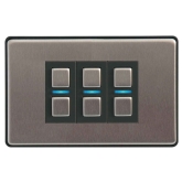 Lightwave L23 3 Gang Smart Dimmer in Stainless Steel