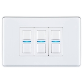 Lightwave L23WH 3 Gang Smart Dimmer In White