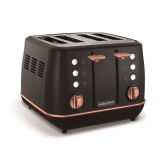 Morphy Richards 240114 Evoke 4 Slice Toaster In Black/Rose Gold