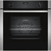 Neff B1ACE4HN0B 59.4cm Built In Electric CircoTherm Single Oven - BLACK/STEEL