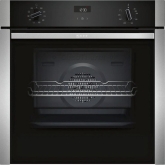 Neff B3ACE4HN0B Single Electric Oven with Slide + Hide Door