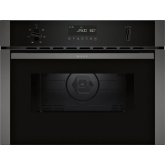 Neff C1AMG84G0B 44 Litres Built In Microwave Oven with Hot Air - Black with Graphite Trim