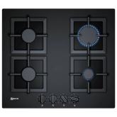 Neff T26CA42S0 60cm Gas on Glass 4 Burner Gas hob in Black