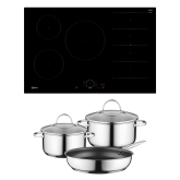 Neff T68FHV4L0KIT 80.2cm Flex Induction with Pan Set - Black