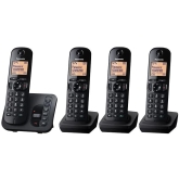 Panasonic KXTGC224EB Quad Dect Phone With Tam And Call Blocking 