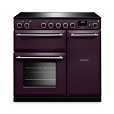 Rangemaster AURA90EIP/19338 90cm Induction Range Cooker - Plum with Brushed Nickel trim | Rangemaster | Brands | Euronics Site