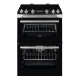 Zanussi ZCI66288XA 60cm Electric Double Oven with Induction Hob - Black and Stainless Steel