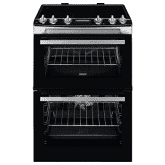 Zanussi ZCV66078XA 60cm Electric Double Oven with Ceramic Hob - Stainless Steel